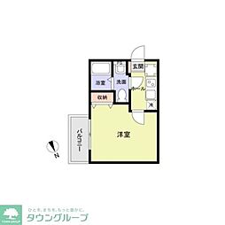レイズ志木 1Kの間取図画像