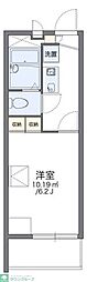 レオパレスベルグランデB 1Kの間取図画像