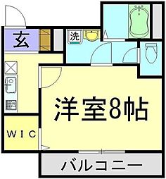 アンレコルテ 1Kの間取図画像