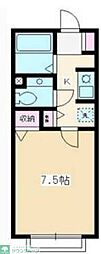 ロータスブラン 1Kの間取図画像