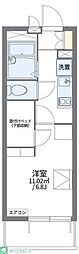 レオパレスムーブメント鶴瀬 1Kの間取図画像