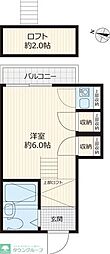 ペアパレス志木B ワンルームの間取図画像