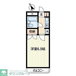ヴェルドミール 1Kの間取図画像