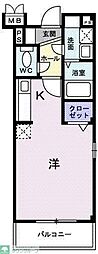 エテルノ・リヴィエール ワンルームの間取図画像
