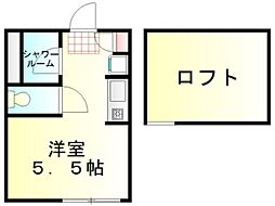 SunnySky赤塚 ワンルームの間取図画像