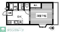 コーポ山吹 1DKの間取図画像