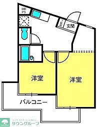 センチュリー羽沢 1LDKの間取図画像