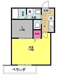 ガーデンプレイス上福岡 1SKの間取図画像