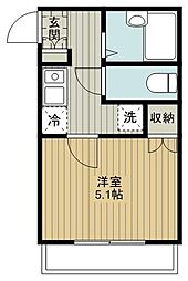 カーサ・エトワール 1Kの間取図画像