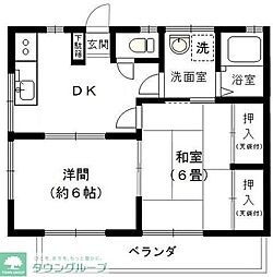 ウエストコート志木弐番館 2DKの間取図画像