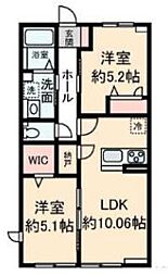 ハイムメゾン朝霞根岸台 2LDKの間取図画像