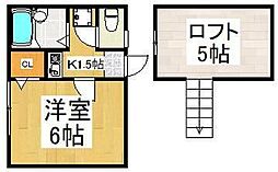 メゾン18 1Kの間取図画像