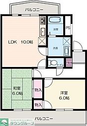 ガーデンハイツシグマ1 2LDKの間取図画像