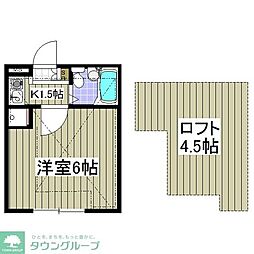プラザドゥアヴァン 1Kの間取図画像