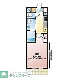 エスパシオ 1Kの間取図画像