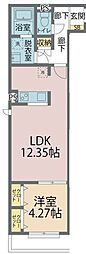 カインドネス志木PRIME 1LDKの間取図画像