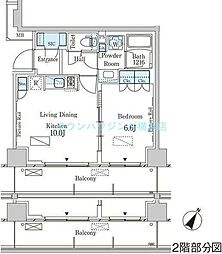 パークアクシス横濱大通り公園 6階1SLDKの間取り