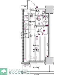 ガーラ・シティ横浜反町 8階1Kの間取り