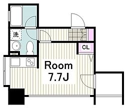 ザ・プレミアムスイートヨコハマ 10階ワンルームの間取り