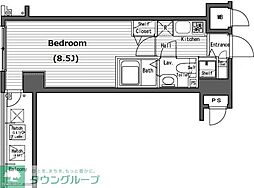 ガラ・シティ横浜西口 5階1Kの間取り