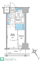 ルフォンプログレ横浜関内 1DKの間取図画像