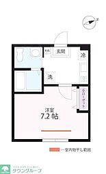 QUIET CRAB HOUSE mix山手II(仮) 1Kの間取図画像