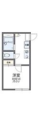 レオパレス峰岡 1Kの間取図画像