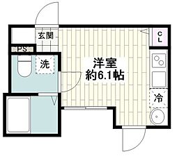 アパート ワンルームの間取図画像