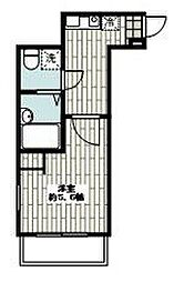 ブランボヌール本牧町 1Kの間取図画像