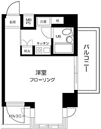 ライオンズプラザ横浜戸部 1Kの間取図画像