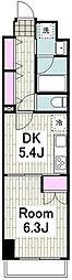 N-flats横浜関内 1DKの間取図画像