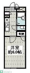 レオパレスCAPTAINY 1Kの間取図画像