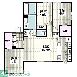 イーリス 3LDKの間取図画像
