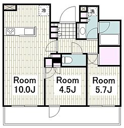 ブルーハーバータワーみなとみらい 2LDKの間取図画像