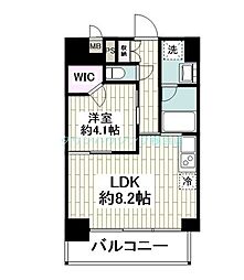 ZOOM横浜 1Kの間取図画像