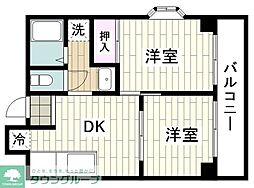 エトワールヤマト 2DKの間取図画像