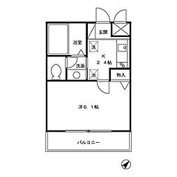 アーバンフォート横浜 1Kの間取図画像