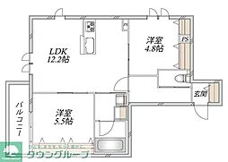 (仮称)新石川1丁目メゾン東棟 2LDKの間取図画像