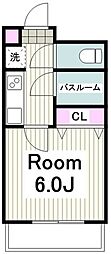 エクセリア横浜 1Kの間取図画像