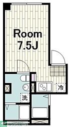 Infina横浜戸部 ワンルームの間取図画像