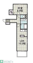 メゾンドスクエア 1LDKの間取図画像