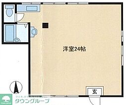 メゾンローズ 1階ワンルームの間取り