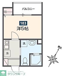 MELDIA小川 1階1Kの間取り
