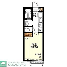 サニーメゾン 1階1Kの間取り