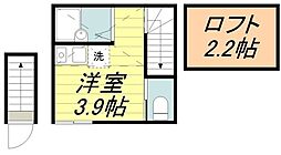 コンフォートテラス吉祥寺南 2階ワンルームの間取り