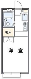 レオパレスソレイユ 1階1Kの間取り