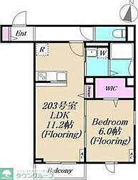 ハウオリ　コート 1階1LDKの間取り