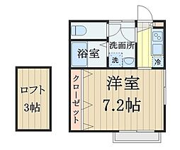 グリーンビレッジ 1階1Kの間取り