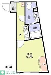 ＯＧＩＫＵＢＯ　ＯＮＥ 1階1Kの間取り