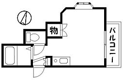 ソフィア国分寺 3階ワンルームの間取り